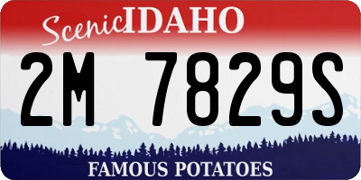 ID license plate 2M7829S
