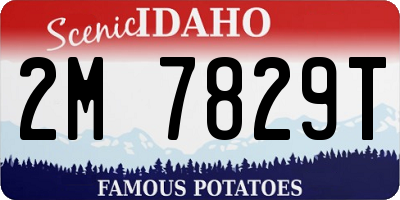 ID license plate 2M7829T