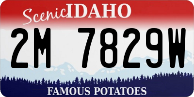 ID license plate 2M7829W