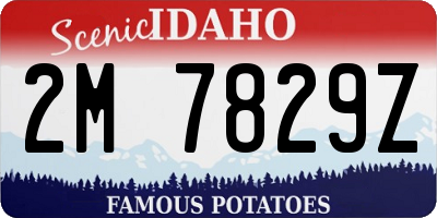 ID license plate 2M7829Z