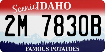 ID license plate 2M7830B