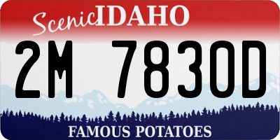 ID license plate 2M7830D
