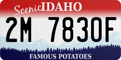 ID license plate 2M7830F