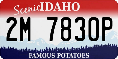ID license plate 2M7830P