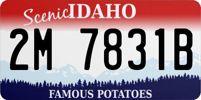 ID license plate 2M7831B