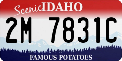 ID license plate 2M7831C