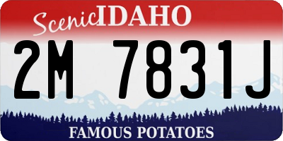 ID license plate 2M7831J