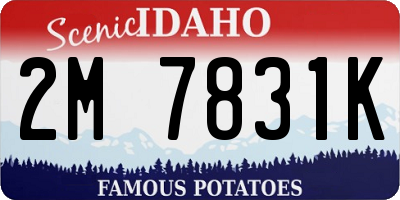 ID license plate 2M7831K