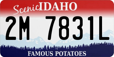 ID license plate 2M7831L