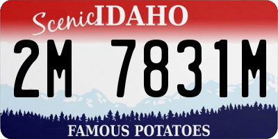 ID license plate 2M7831M