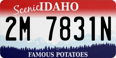ID license plate 2M7831N
