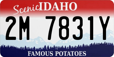 ID license plate 2M7831Y