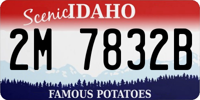 ID license plate 2M7832B