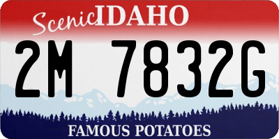 ID license plate 2M7832G