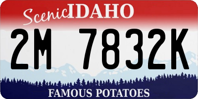 ID license plate 2M7832K