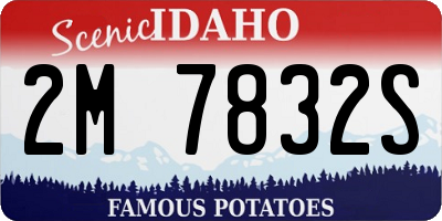 ID license plate 2M7832S