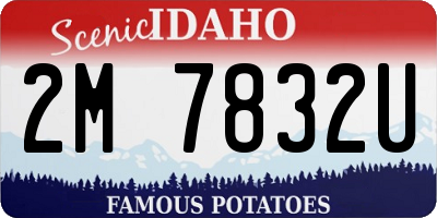 ID license plate 2M7832U