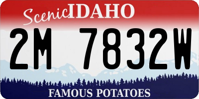 ID license plate 2M7832W