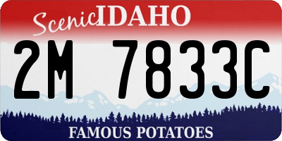 ID license plate 2M7833C
