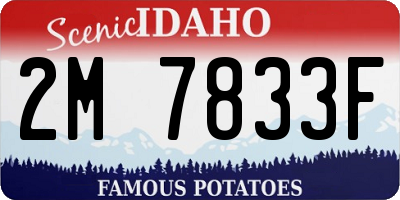 ID license plate 2M7833F