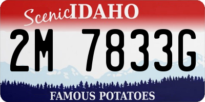 ID license plate 2M7833G
