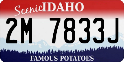 ID license plate 2M7833J