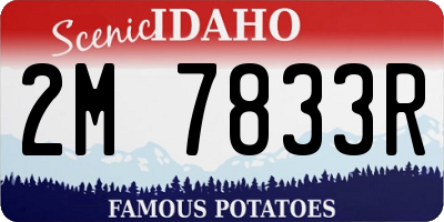 ID license plate 2M7833R