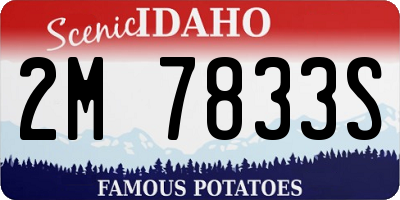 ID license plate 2M7833S