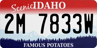 ID license plate 2M7833W
