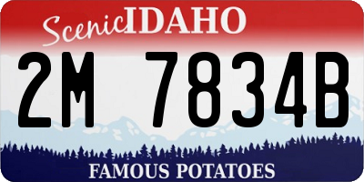 ID license plate 2M7834B