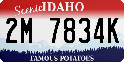 ID license plate 2M7834K