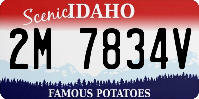 ID license plate 2M7834V