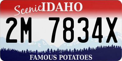 ID license plate 2M7834X
