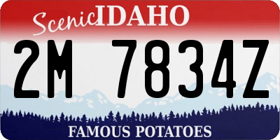ID license plate 2M7834Z