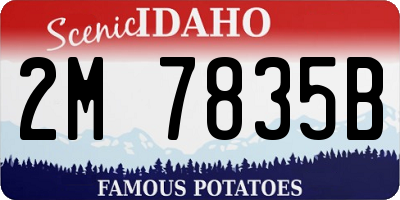 ID license plate 2M7835B