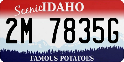 ID license plate 2M7835G