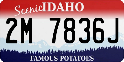 ID license plate 2M7836J