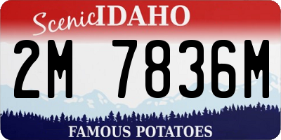 ID license plate 2M7836M