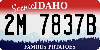 ID license plate 2M7837B