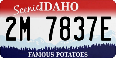 ID license plate 2M7837E