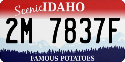 ID license plate 2M7837F
