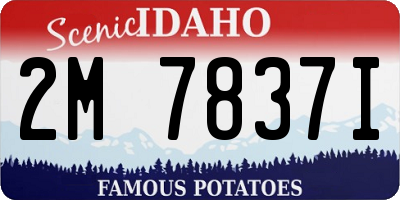 ID license plate 2M7837I