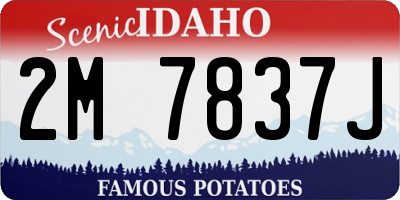 ID license plate 2M7837J