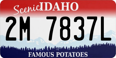 ID license plate 2M7837L