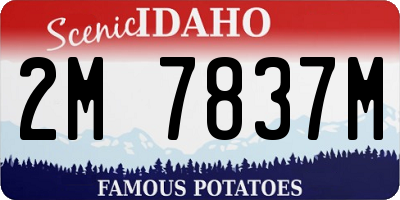 ID license plate 2M7837M