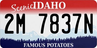 ID license plate 2M7837N