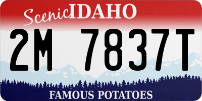ID license plate 2M7837T