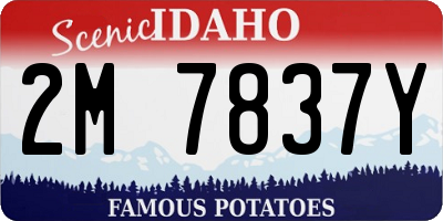 ID license plate 2M7837Y