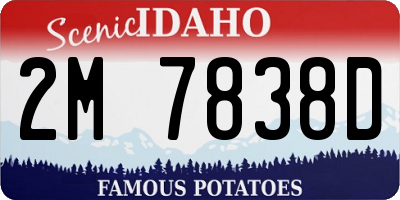 ID license plate 2M7838D