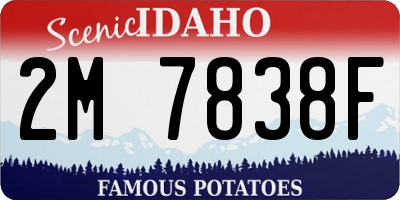 ID license plate 2M7838F